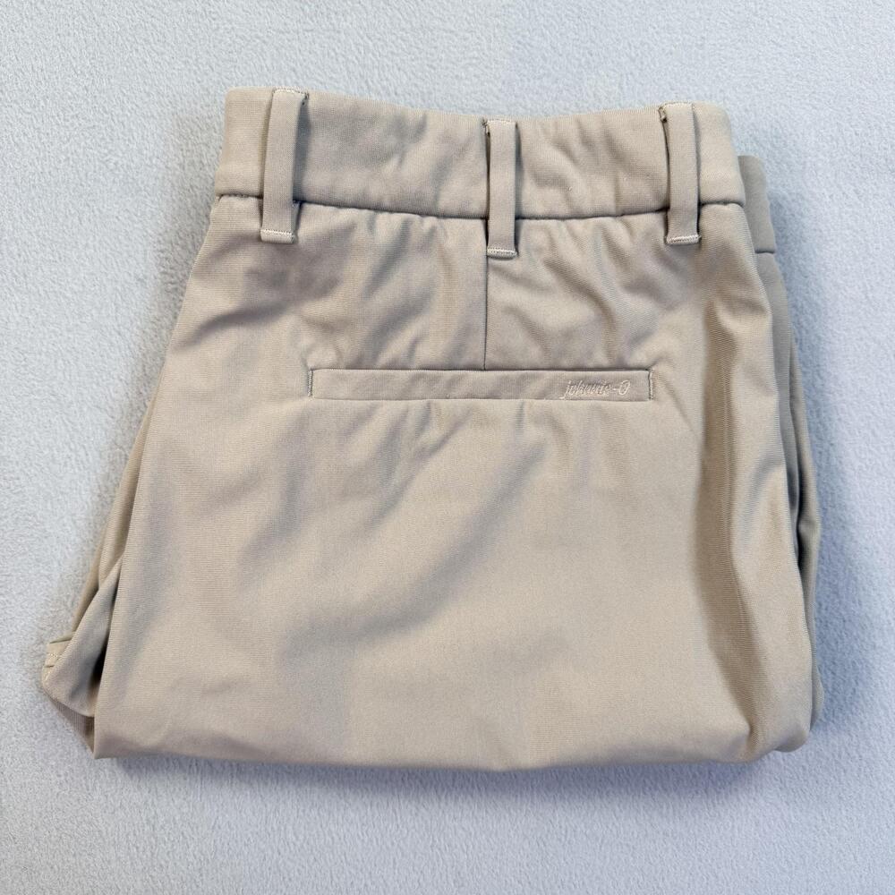 Johnnie-O Shorts Mens 33 Beige Light Khaki Prep-Formance Golf 9 Inseam Stretch